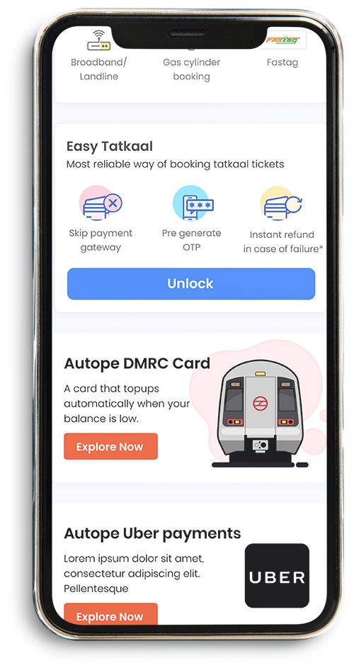 DMRC Autop Top-Up Smart Cards